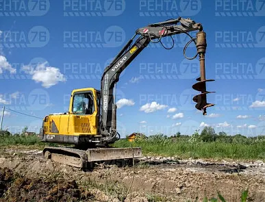 фото Аренда ямобура на базе мини экскаватора VOLVO EC55
