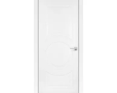 фото дверь межкомнатная глухая бизнес парк line 6, белая, 600*2000мм.