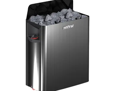 фото Печь для сауны Harvia Wall SW 45 Black (черная сталь, встроенный пульт)