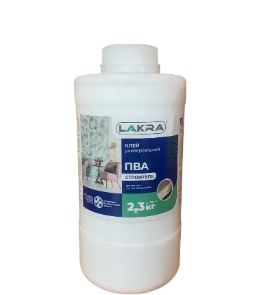 Фото №0 Клей ПВА универсальный Строитель 2,3 кг Л-С (Lakra) Лакра