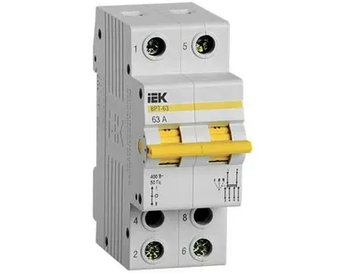 фото Переключатель трехпозиционный IEK 2P 63А