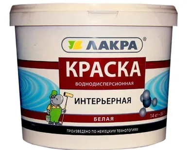 фото Краска интерьерная Белая Лакра 14кг