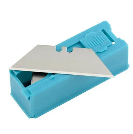 Фото №0 Лезвия 19мм, трапециевидные, пластик. пенал, 12шт (79376) (GROSS)