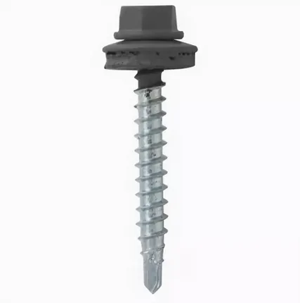 Фото №0 Саморез кровельный 4,8*35 RAL 7024 (графитово-серый)