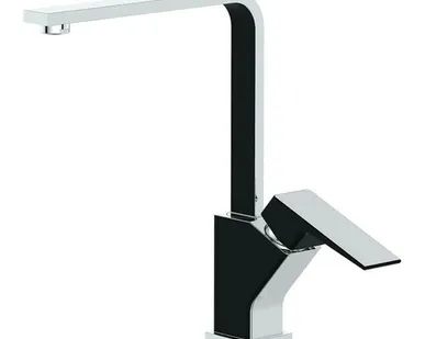 фото смеситель для кухни ARGOtech GRANO однорычажный латунь хром/черный