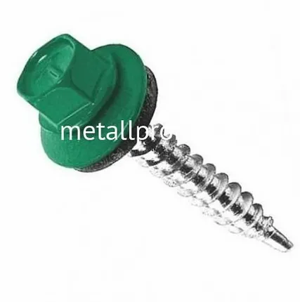 Фото №0 Саморез кровельный зеленая мята ral 6029 4,8x29 (упаковка) 250 шт