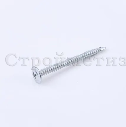 Фото №0 Саморез 4.2х75 металл-металл с прессшайбой сверло цинк (уп.100шт) коробка СТРОЙМЕТИЗ UTORM2060175