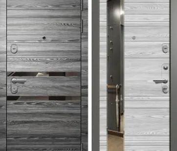 фото Сейф-двери орфей-611 ral7039 шагрень/ вяз каньон вековой айс 115z зеркало