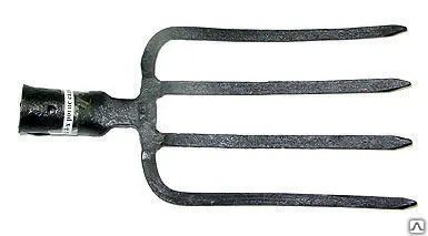 Фото №0 Вилы 4-х рогие копальные кованые (КНР) 24шт/уп