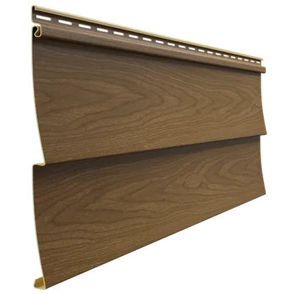 Фото №0 Сайдинг Docke Ёлочка D5C Миндаль Деке LUX под дерево