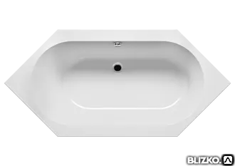 фото Ванна RIHO 190x90x48,5/260л KANSAS акриловая, шестиугольная