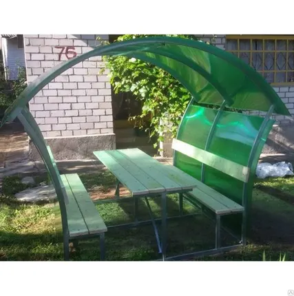 Фото №0 Беседка Астра-2 с обшивкой спинки