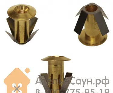 фото Монтажная втулка Cariitti CR-01 (1540048, золото, D монтаж. отв. = 10 мм, D наружный = 13 мм)