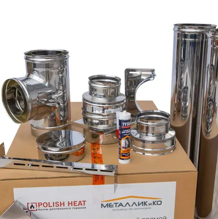 Фото №1 Комплект утепленного дымохода PolishHeat PH D150/210mm (4 МЕТРА) AISI 304-0,5мм / 430-0,5мм