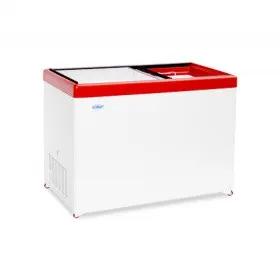 фото Ларь с прямыми стеклянными створками МЛП-400