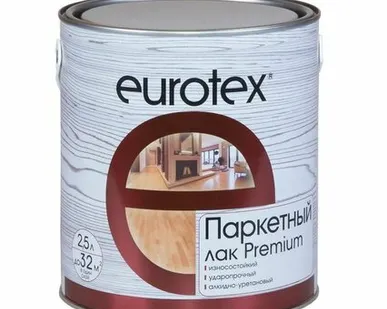 фото Eurotex - Premium (лак паркетный) глянцевый 2,5 л