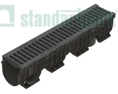 фото Лоток водоотводный пластиковый PolyMax Basic DN150 H217 (комплект)