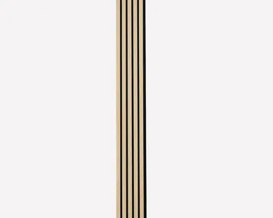 фото Акустическая реечная панель – Ясень, шпон - Черный - 2790 мм - Половинка