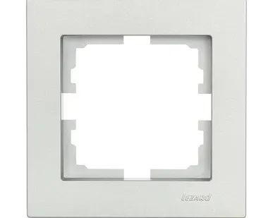 фото Рамка 1-местн. горизонт. VESNA платина LEZARD 742-3500-146