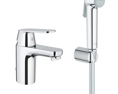 фото Смеситель для раковины Grohe Eurosmart Cosmopolitan с гигиеническим душем 23125000