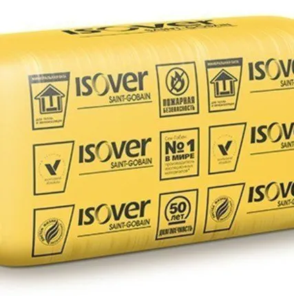 Фото №0 Теплоизоляция ISOVER Каркас М-40-TWIN-50 9000 х 1220 х 50