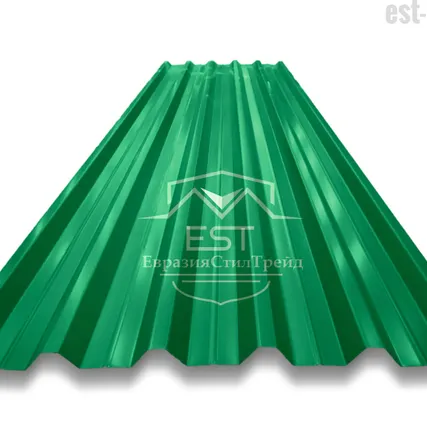 Фото №0 Профнастил Н-44х1000 Pe 0.45 | RAL 6029 Зелёная мята