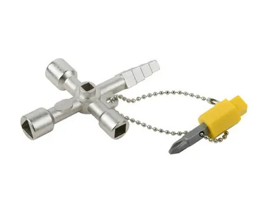 фото Ключ универсальный для электрошкафов 5 в 1 двусторонняя CrV бита РН2/SL7 FIT, 1 шт