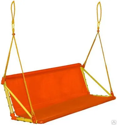 Фото №0 Качели дачные трехместные без каркаса Outdoor Оранж