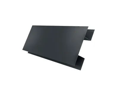 фото Планка H-образная Экобрус 0,5 Satin с пленкой RAL 7016 антрацитово-серый