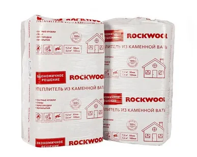 фото Утеплитель Rockwool Эконом 28кг/м3 (1000x600х100мм) 6 шт. 3.6м2 (0.36м3)