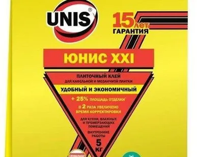 фото Плиточный Клей ЮНИС ХХI Клей для ремонтных работ) 5 кг.
