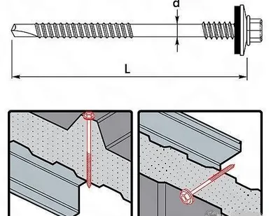 фото Саморезы для сэндвич-панелей. 6.3х5.5х165