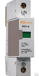 фото Разрядник ОПС1-C 1Р In=20kA Un=400B Im=40kA TDM
в
