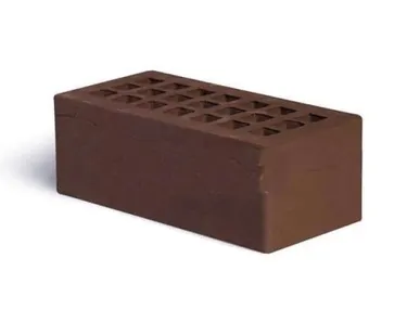 фото Кирпич лицевой керамический «Темно-коричневый» «Дерево» пустотелый утолщенный