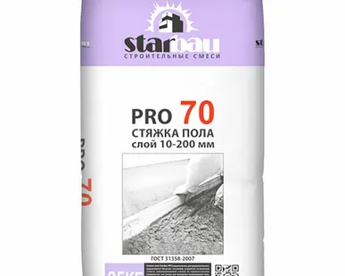 фото Стяжка для пола StarBau PRO 70 10-200мм 25кг