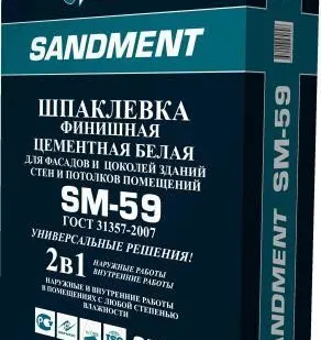 фото Шпаклевка цементная финишная белая SM-59 W