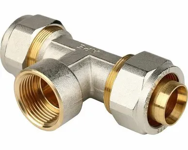 фото Тройник-переходник STOUT с внутренней резьбой 1 x32 для металлопластиковых труб винтовой