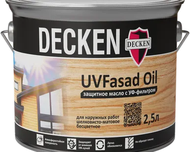 фото Защитное масло с УФ-фильтром Decken UVFasad Oil 2,5 л