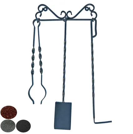 Фото №0 Набор для камина Настенный (3пред) серебро