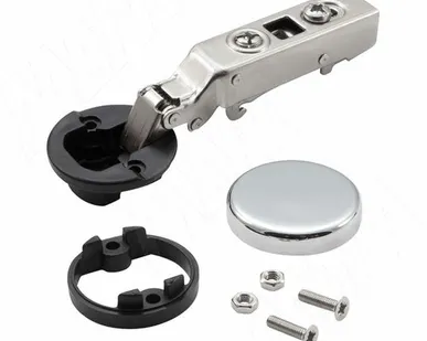 фото HARMONY 26 петля с доводчиком (амортизатором), накладная (90/105), для стекла 4-5 мм, стандартная, заглушка хром (26QS512300RCR)