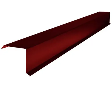 фото Планка торцевая полиэстер RAL 3005 красная, шт. (75*25*65*5 мм), Длина 2 м.