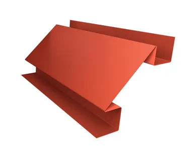 фото Планка угла внутреннего сложного Экобрус Grand Line 0,45 Drap RAL 8004 терракота