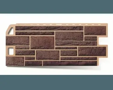 фото Цокольный сайдинг альта-профиль - коллекция "камень", жжёный