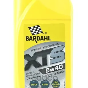 фото Bardahl 5W-40 Xts A3/B4, Api Sn/Cf 1L (Синт. Моторное Масло)