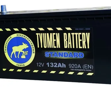 фото Аккумулятор "TYUMEN BATTERY" 6СТ 132 залит/заряжен 920 А (прямая полярность