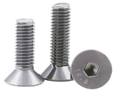 фото Винт М10 с потайной головкой и внутренним шестигранником DIN 7991, оцинкованная сталь