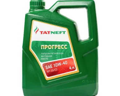 фото Масло моторное полусинтетическое Татнефть Прогресс 10W-40 4 л 10W-40