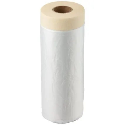 Фото №0 Пленка укрывная, с клейкой лентой 2400мм х 15м, 8 мкм