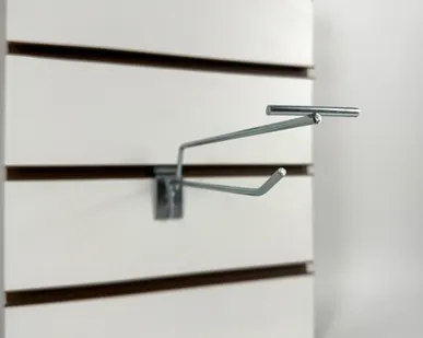 фото Крючок на экономпанель одинарный с ценникодержателем 200мм, d=4мм, цинк