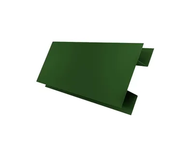 фото Планка H-образная Экобрус Grand Line 0,45 PE с пленкой RAL 6002 лиственно-зеленый